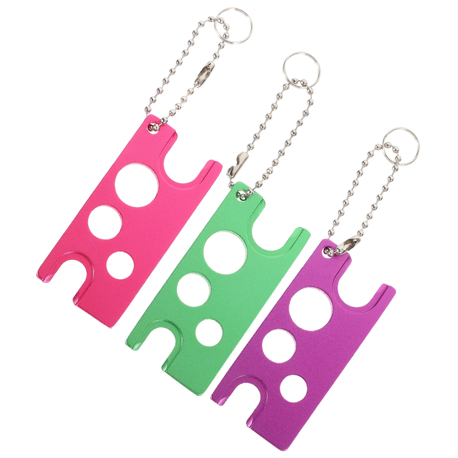 

3pcs Metal Essential Oil Universal Bottle Opener Bottle Cap Remover Key Chain Opener