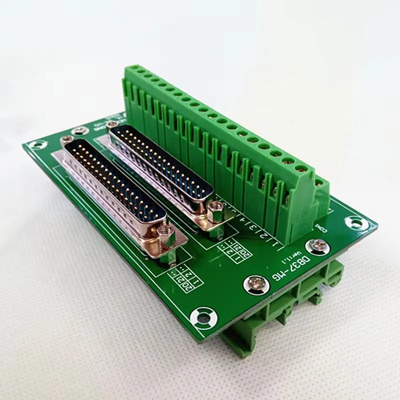 Коммутационная плата D-SUB DB37 клеммная колодка с двойным штекерным разъемом