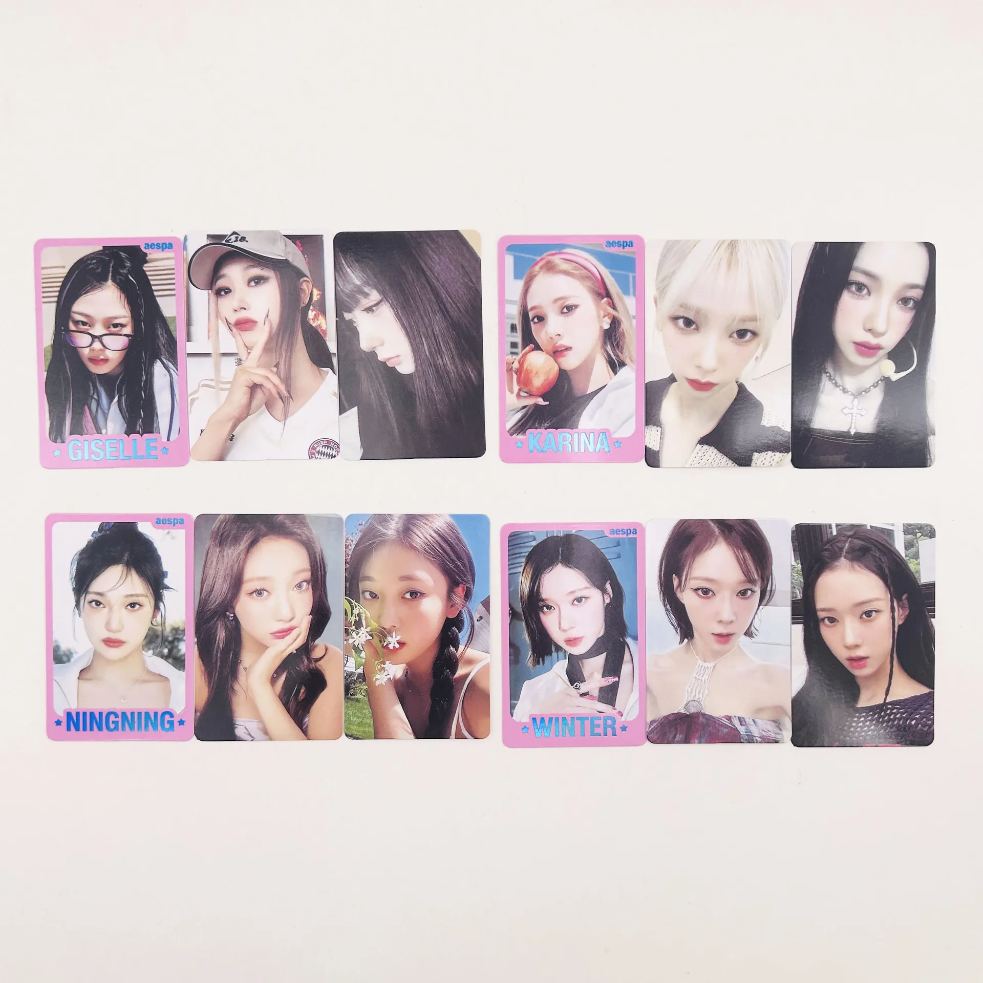 

KPOP AESPA Spicy Pop-UP Store Trading LOMO CARDS 3pcs Double Sided Selfie Photocards WINTER Karina Giselle Fans Gifts