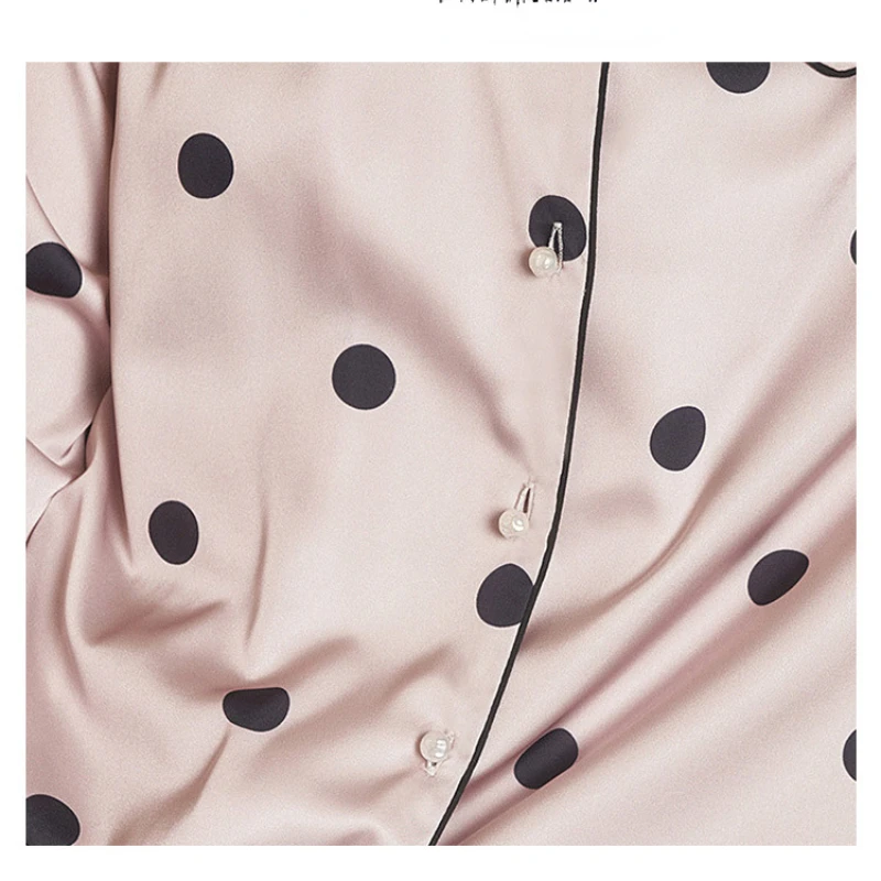 Spring Pajamas for Women's Fashion Doll Collar Lace Decoration Home Service Suit Can Be Worn Outside Breathable and Casual Wear