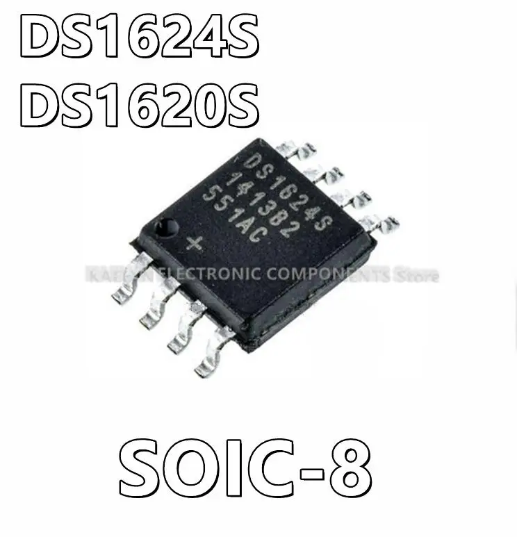 10 шт./партия, цифровой датчик температуры DS1624S DS1624 DS1620S DS1620, местный-55 °C ~ 125 °C 11 b 8-SOIC