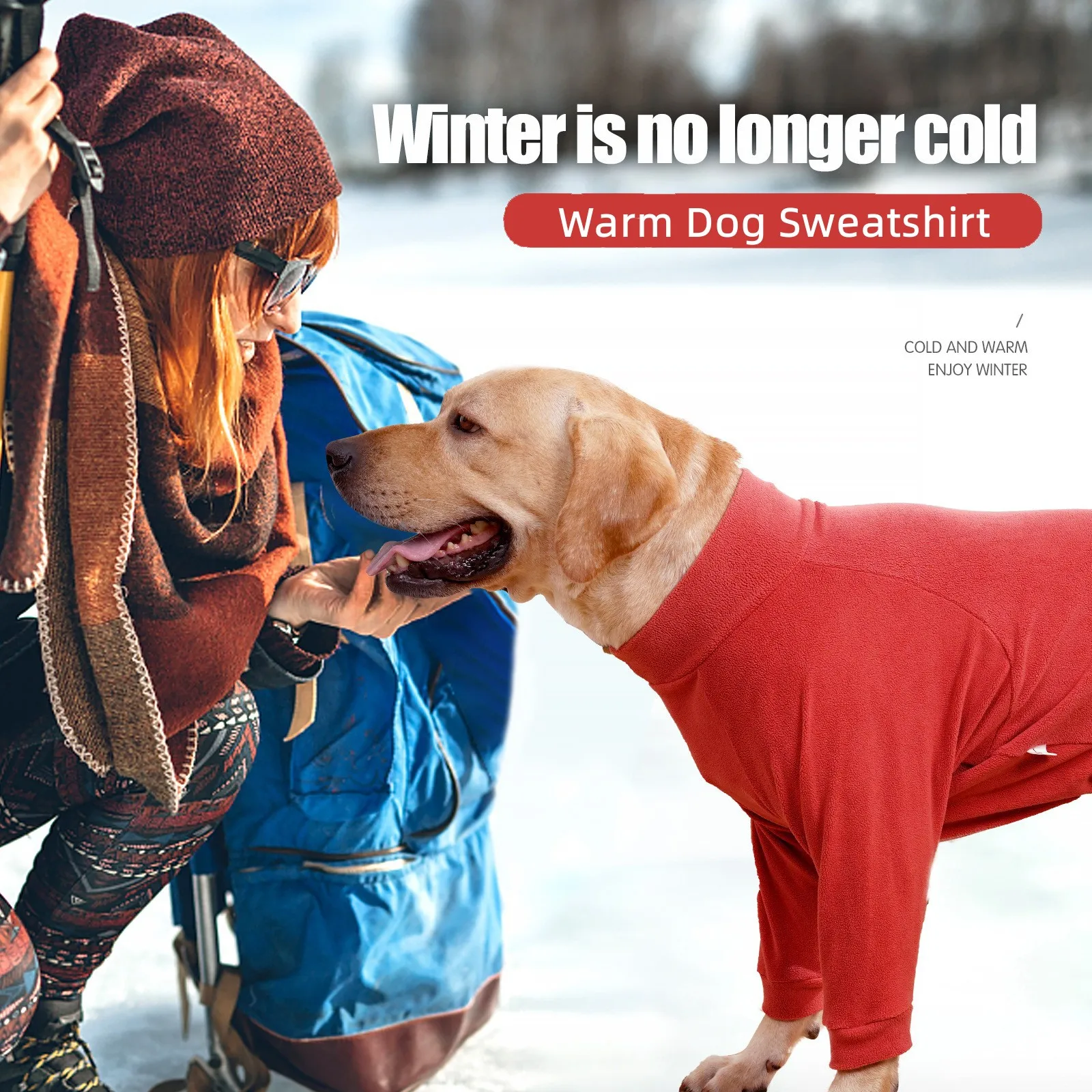 

Флисовая одежда для собак, зимнее плотное теплое пальто для собак средних и больших размеров, пижамы для домашних собак, костюмы, комбинезон...