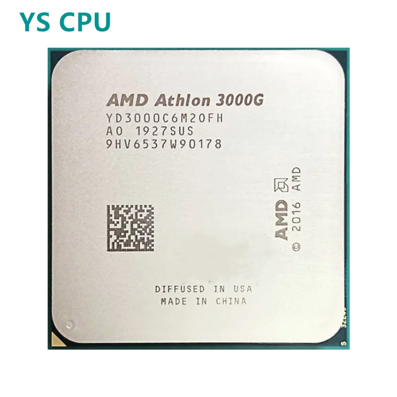 

Процессор AMD Athlon 3000G X2 3000G 3,5 ГГц двухъядерный четырехпоточный процессор YD3000C6M2OFH разъем AM4