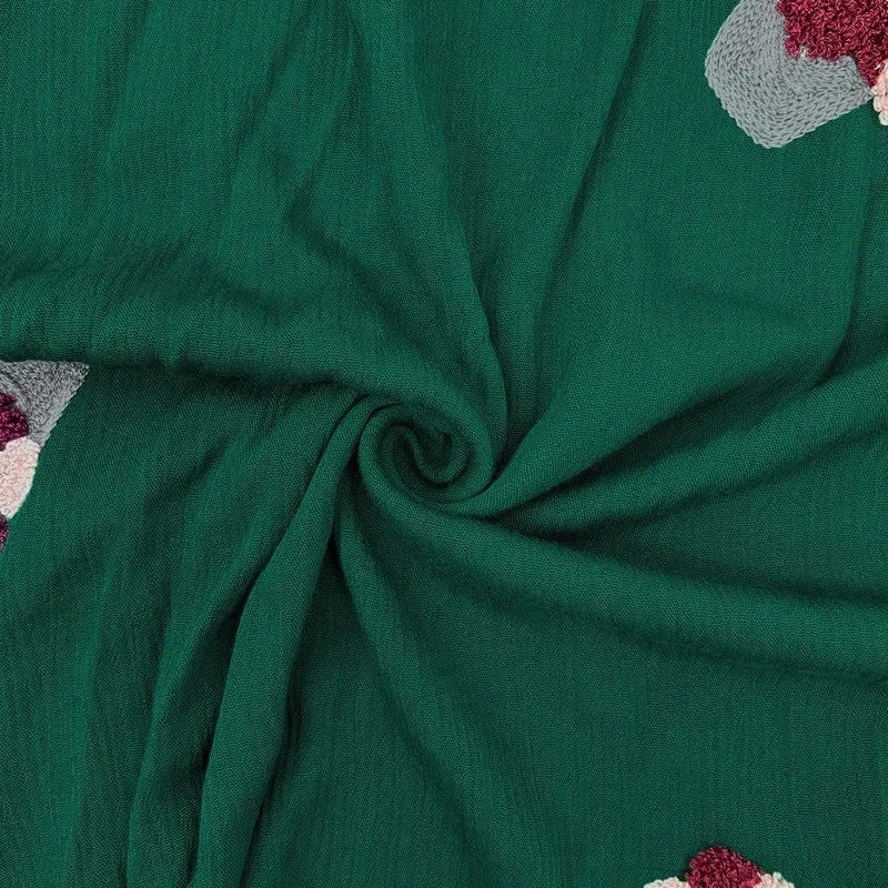 Женская Ид Мусульманская Абая с воротником-стойкой и рукавами-фонариками Цветы