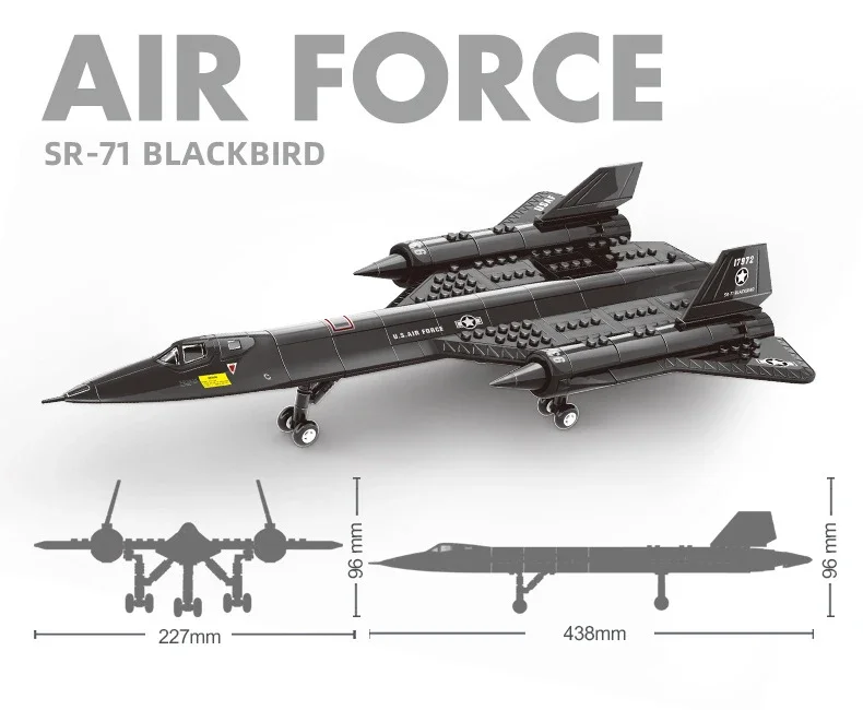 183 шт. США ВВС SR-71 новая модель самолета Blackbird из сплава истребитель сборка