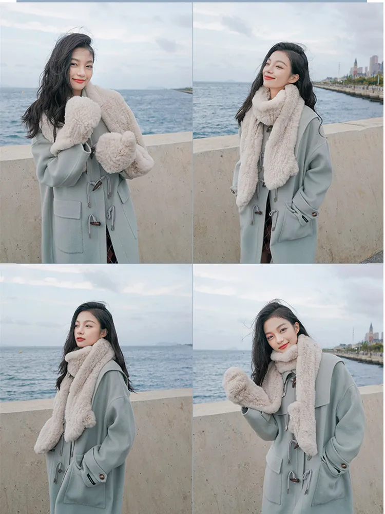 Рисунок 5 - Женский Зимний вязаный шарф с мехом