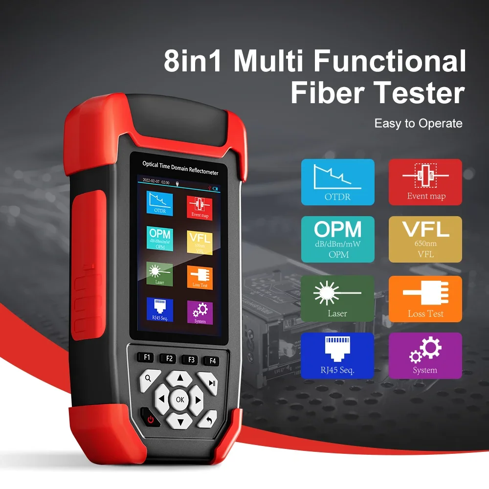 Для MINI NF-981 оптоволоконный рефлектометр с OPM VFL OLS карта событий Ethernet CableTester 24/22 дБ