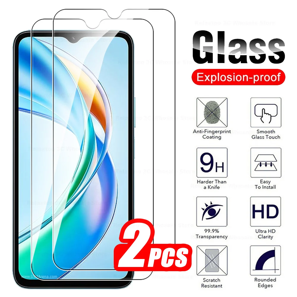 Защитное стекло для Honor x5b Plus 2 шт. закаленное HD X5b X8b X6b X7c 90 Lite защитная пленка