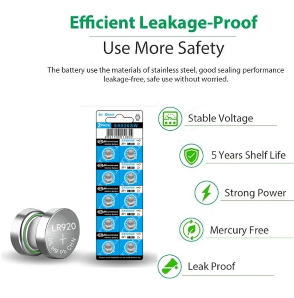 Кнопочные аккумуляторы SR920SW LR920 SR927 171 370 L921 LR69 SR920 для часов игрушек 2-10 шт