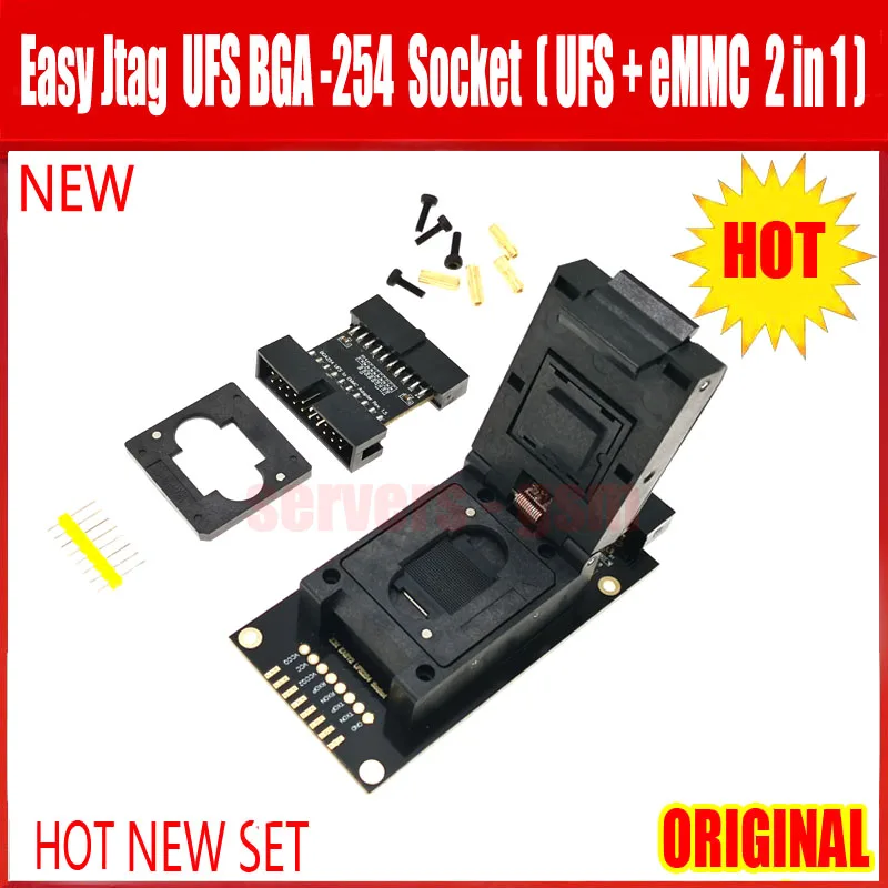 Новинка 2023 оригинальная розетка Easy-Jtag Plus UFS BGA-254 Socket / EMMC 254(EMMC + 2 в 1) адаптер для