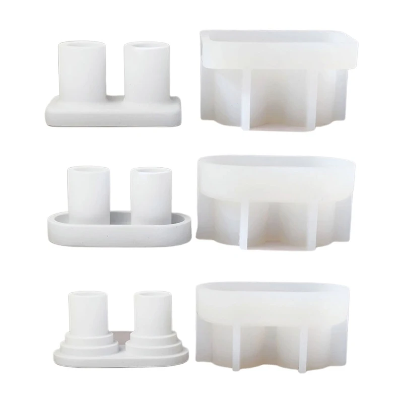 

Round Candlestick Silicone Mold Gypsum Plaster Mold Candle Holder Resin Mold