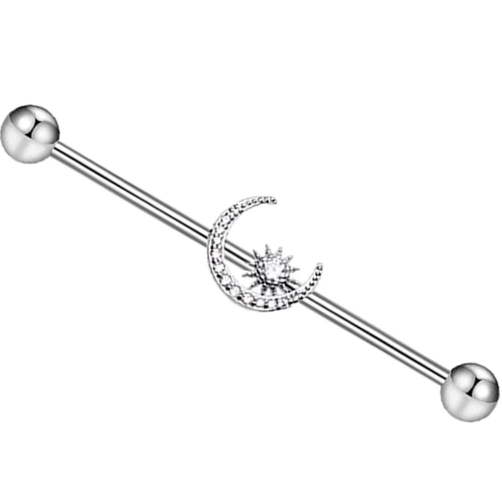 

Stud Barbell Earrings Decor Moon Earrings Jewelries