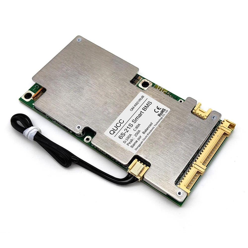 Qucc Smart BMS 8S 10S 12S 13S 15S 16S 20S 24V 36V 48V 100A Balance Board With Internal Bluetooth For 6S to 21S Li ion Lifepo4