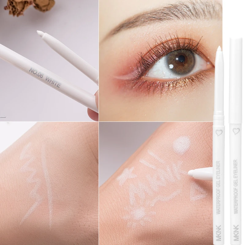 

White Eyeliner Pencil Eye Makeup Highlighter Long-lasting Rose Brighten Silkworm Shadow Liquid Eyeliner Pen