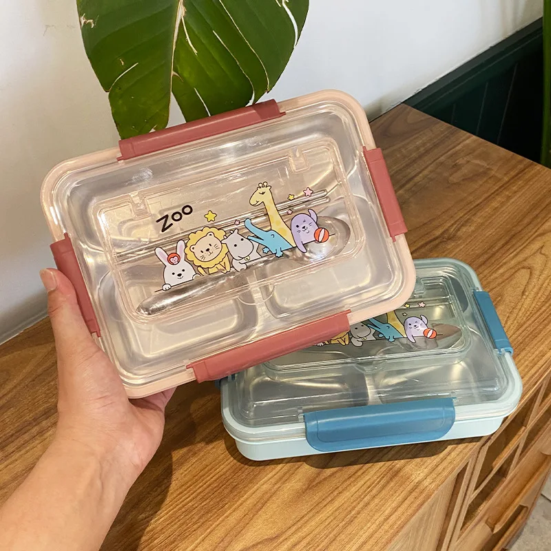 

304 Stainless Steel Lunch Box Insulation Worker Student Portable Large-capacity Partitioned Lunch Box Container Storag Contain