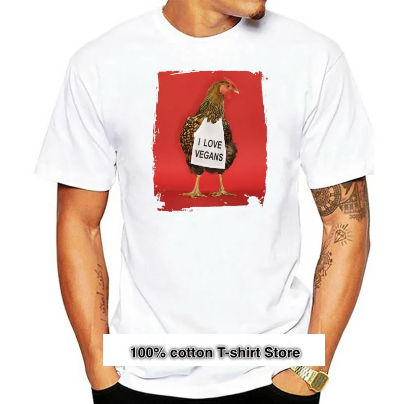 

Camiseta de algodón con signo Vegans para hombre, camisa para jóvenes de mediana edad, camiseta para ancianos