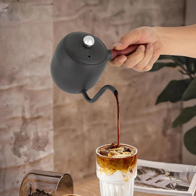 Кофейник из нержавеющей стали мини-чайник с гусиной шеей 500 мл портативный