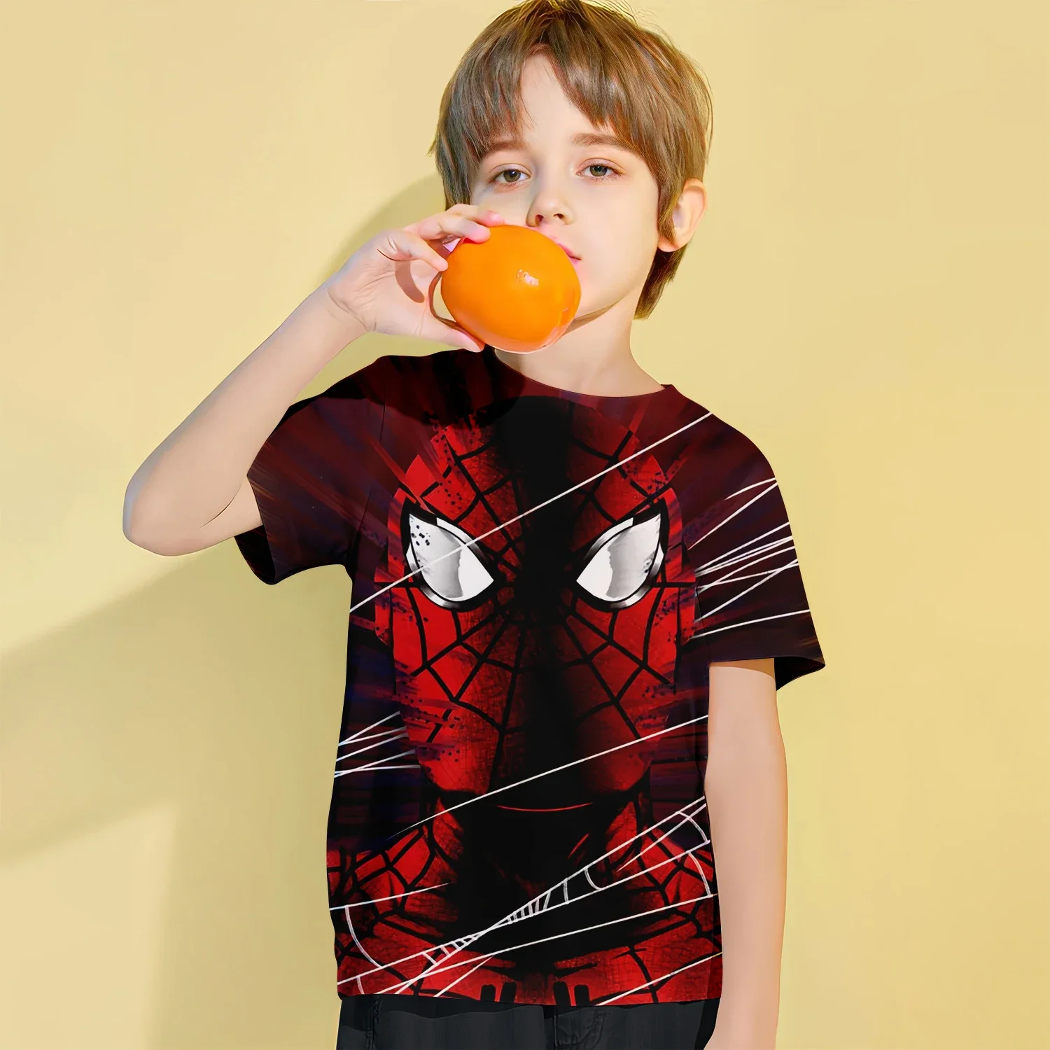 Детская летняя быстросохнущая дышащая футболка с короткими рукавами супергерой