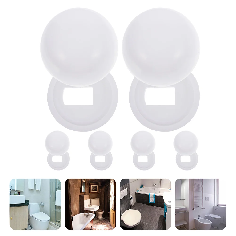 

6 Pairs of Toilet Bolt Caps Universal Toilet Bowl Bolt Caps Covers Plastic Toilet Push-On Bolt Caps