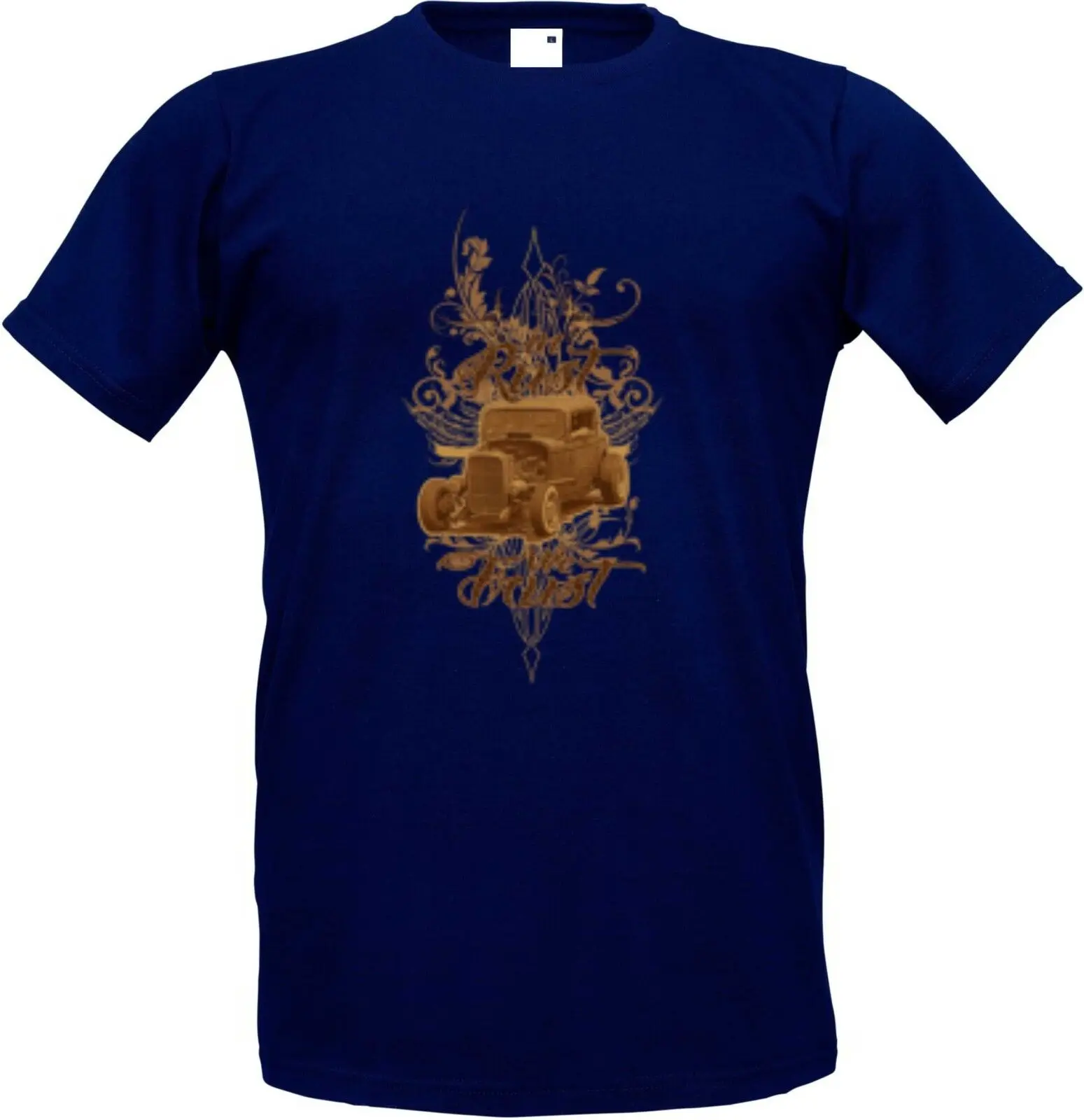 Футболка в Navyblauton с горячим стержнем US Car ❐ стиль мотив модели мы ржавеет