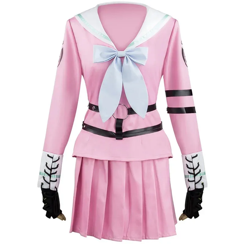 Фото Danganronpa V3 Miu Irama, платье для косплея для девочек, костюм моряка, полный комплект, комплекты париков, бесплатный пояс, воротник, носки, очки NM28 №2