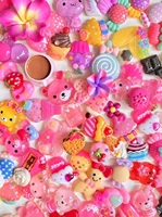 30pcs50pcs kawaii pink cartoon donut nail art charms flowercandylollipop nail decorations rhinestone for diy nail accessories