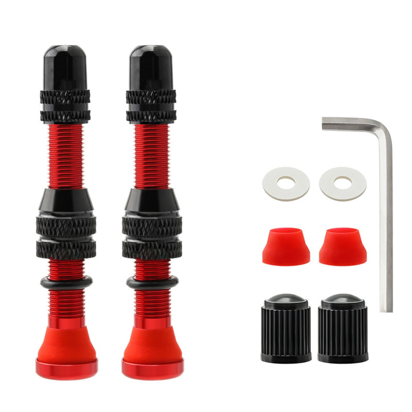 

2pcs 60mm F/V Presta Accessories DIY Parts Tubeless Tire Tool Road Brass Core Mountain Bike Bicycle Valve Aluminum Alloy Rim