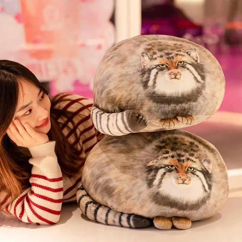 

Подушка Pallas плюшевая для кошек, детские игрушки, мягкая игрушка-Зверюшка, степная кошка, плюшевая игрушка, детский подарок, декоративная кукла на день рождения