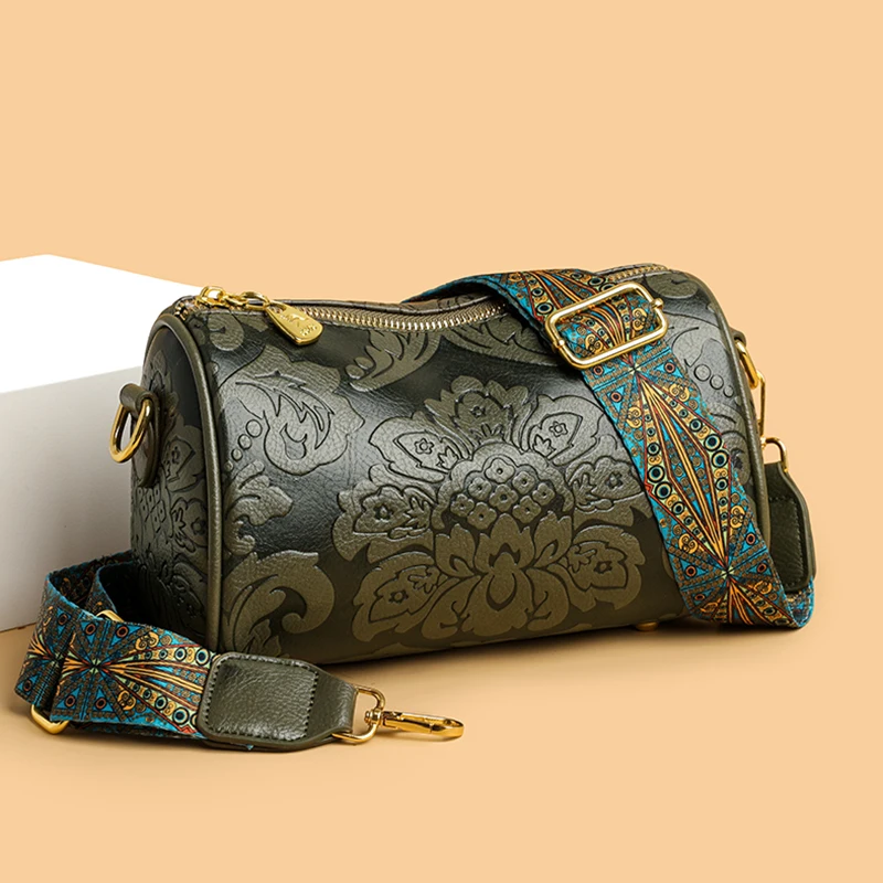 жіночу модну сумку через плече в національному стилі з квітковим візерунком