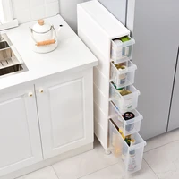 14x45cm Kitchen Bathroom Storage Rack Floor Mounted Waterproof Toilet Side Cabinet Space Saver Waterproof Shelves