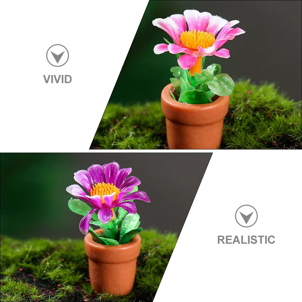 15 шт. украшение дома мини-модель растения цветок микро поддельные зеленые