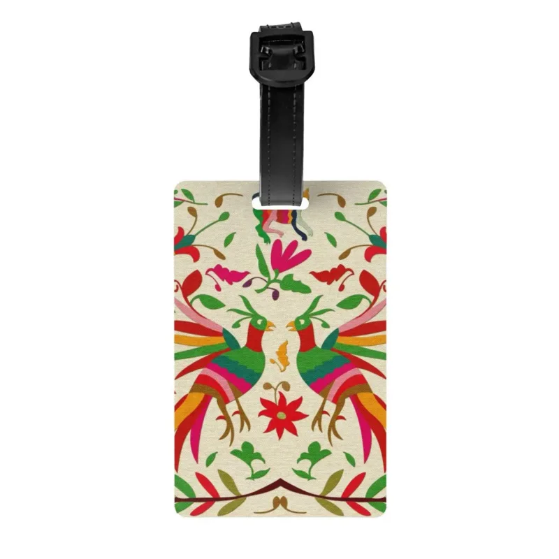 

Otomi Birds мексиканские цветы раньше Обычная народная Цветочная текстура багажные бирки Личная Обложка имя удостоверение личности