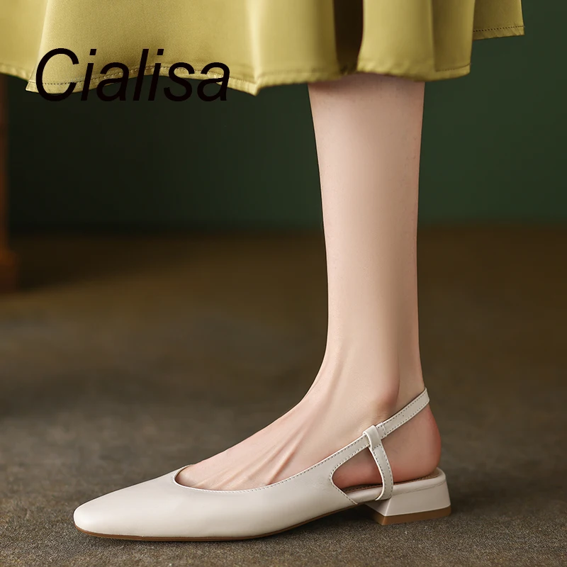 

Босоножки женские летние из натуральной кожи с закрытым носком, 33- 40