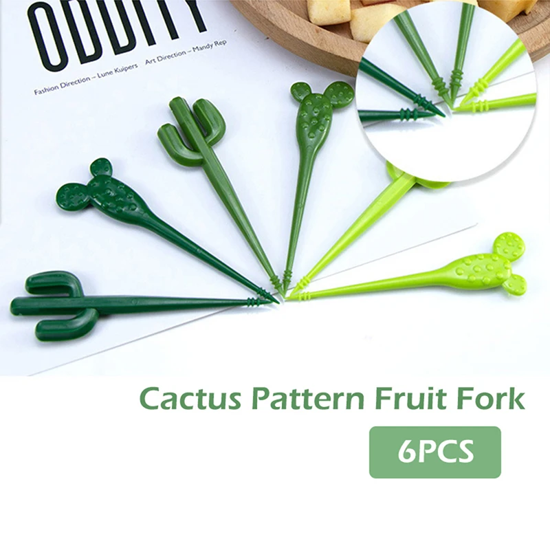 6 шт. декоративные мини-зубочистки в виде кактуса