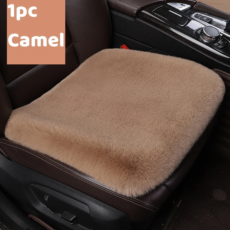 

Car Seat Cushion Winter Plush Winter Warmth One Piece Square Cushion for Main Driver Co-pilot Winter Warm Accessories
