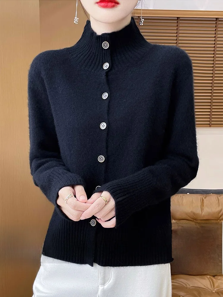 Женский вязаный кардиган из ангоры новинка осени и зимы 00 корейский свитер с