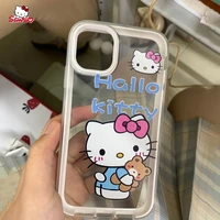 kawaii cinnamoroll hello kittys phone case for iphone 13 12 11 pro max xs x xr 7 8plus cover shells cute cases women girl trendy