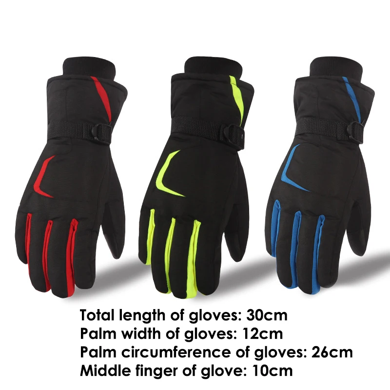 

1Pair Men's Ski Gloves Super Light Touch Screen Waterproof Windproof Winter Warm Glove Split Fingers Non-slip Touch The Screen