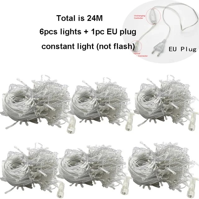 

RAYWAY Светодиодная гирлянда-занавес "Сосулька", тёплый белый, 120 шт., 4 м