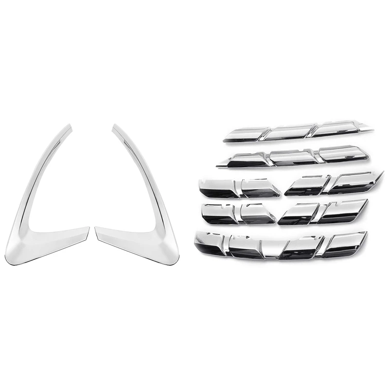 

For Renault Kadjar 2015-2018 Rear Fog Lights Covers Abs & Car Front Grille Cover Abs For Renault Kadjar 2015 2016 2017
