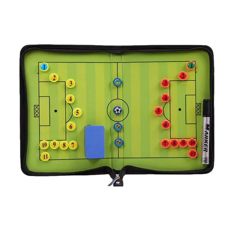 

Soccer Magnetic Coaching Board Magnetic Strategy Football Tactics Board Coaches Clipboard With Foldable And Erasable Design