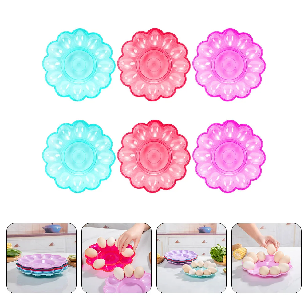 

Egg Deviled Tray Platter Plate Holder Carrier Dish Keeperserving Eggs Boiled Container Easter Plates Kitchen Devilled