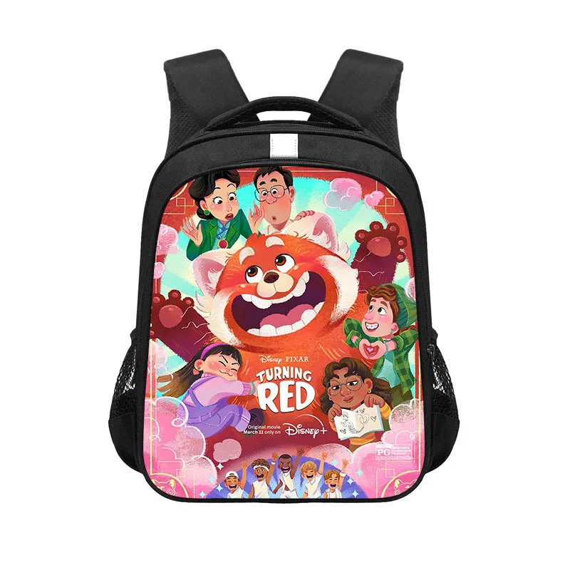 

36cm Anime Disney Pixar Turning Red Children's School Backpack Turning Red Panda Mei Lin Character Plush Bag Kids Figure Gifts