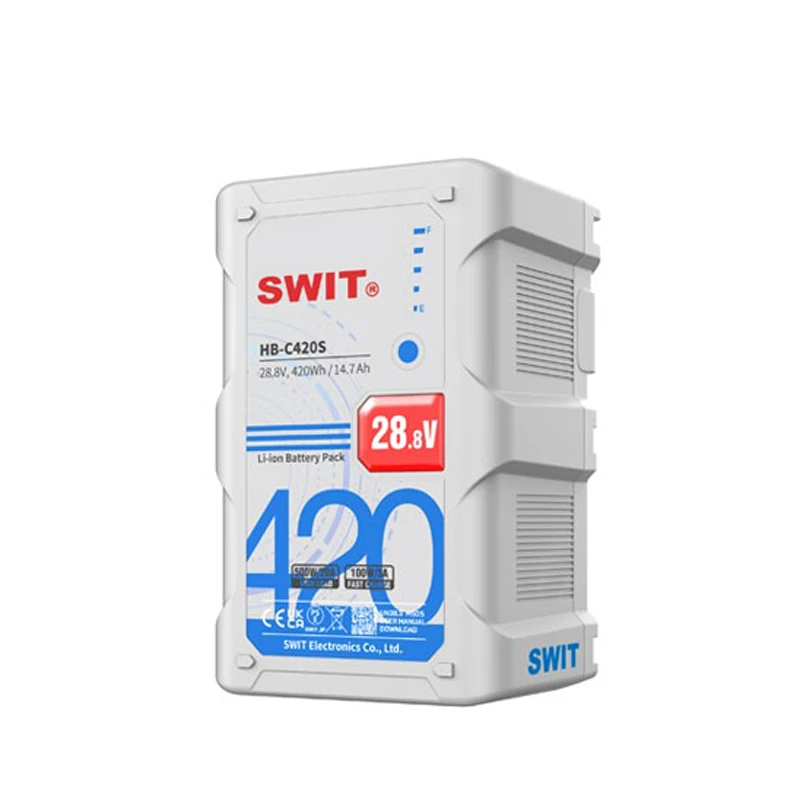 SWIT HB-C420S 500 Вт аккумулятор с V-образным креплением высокой нагрузки 420 Втч 28 8 В (22-33 6