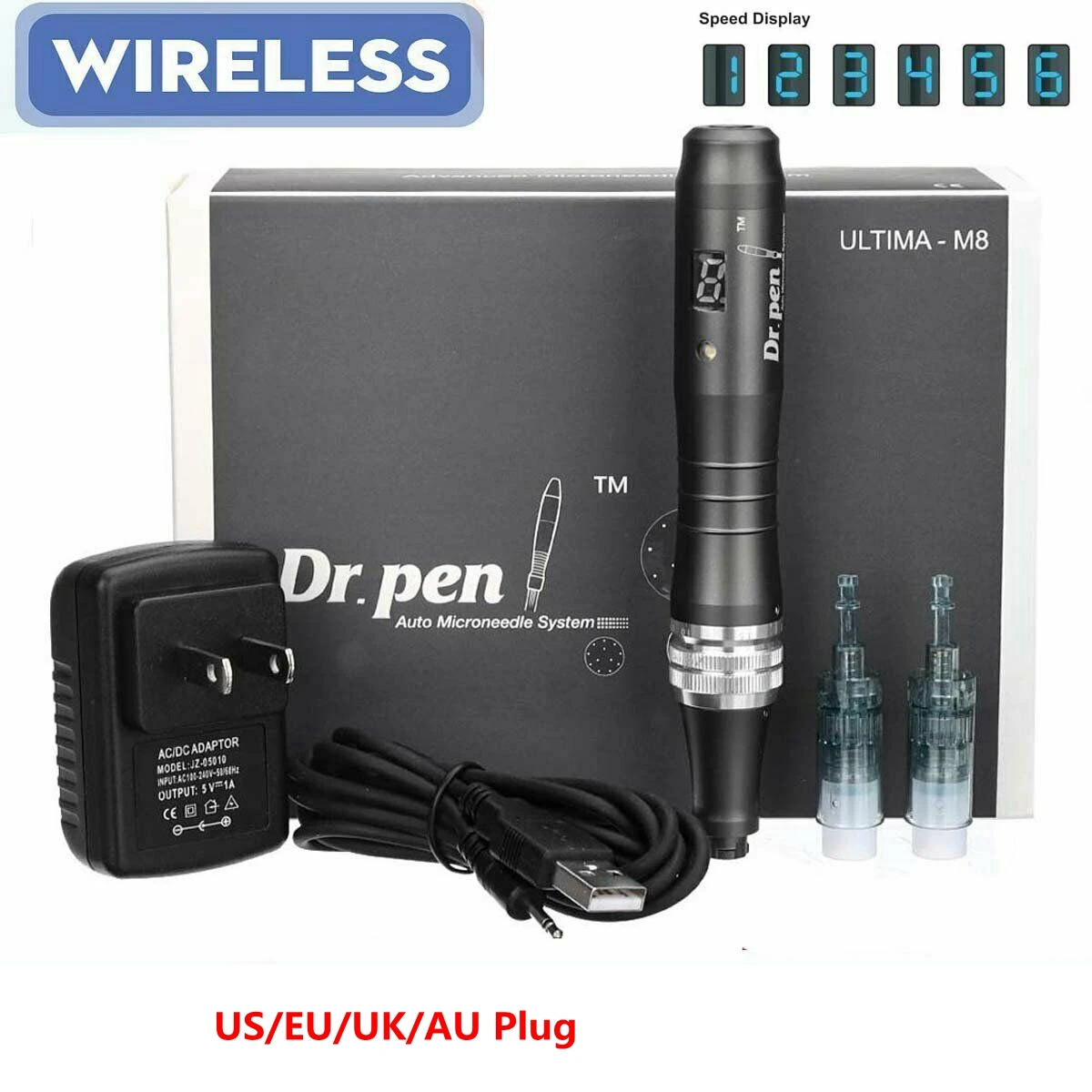 

Dr. Pen Ultima M8 Professional Electric Derma Pen Wireless Mircroneedling Pen Mesotherapy Skin Care Machine With 10pcs needle