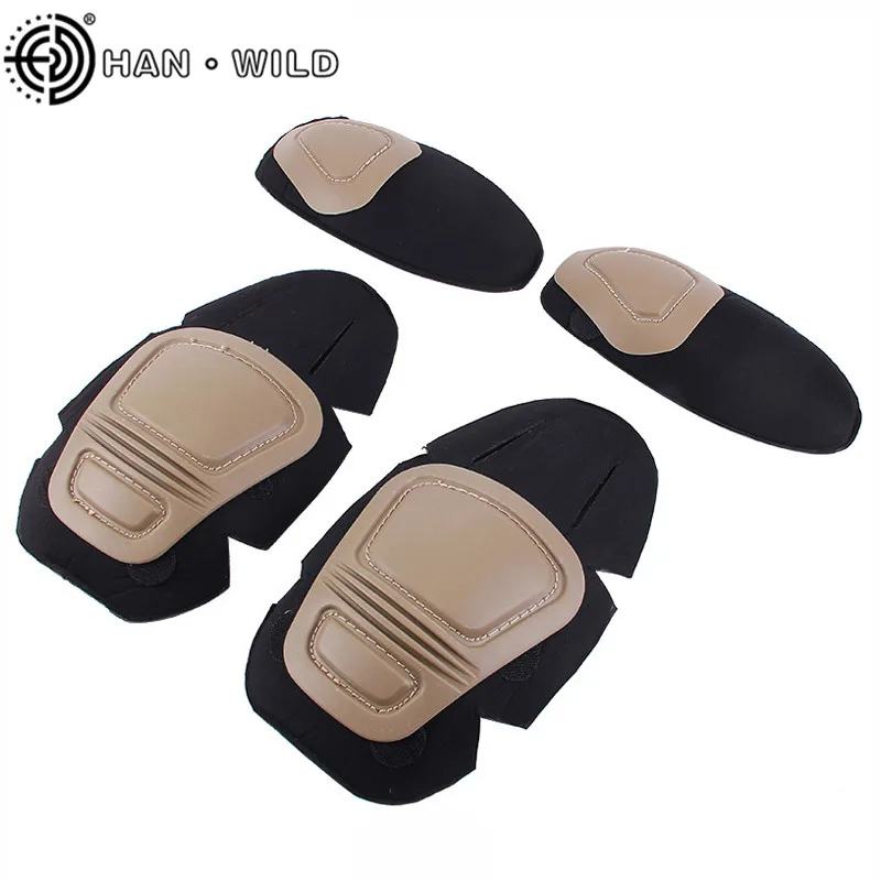 

HAN WILD Frog Suit Knee Pads Elbow Support Paintball Airsoft Tactical Kneepad Interpolated Knee and Elboe Protector Set Combat