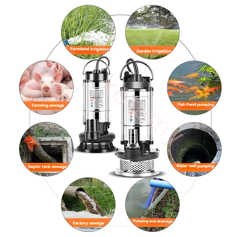 Погружной насос из нержавеющей стали сельскохозяйственный для сточных вод