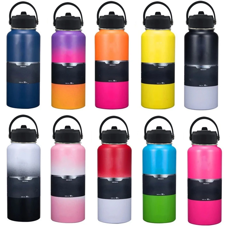 

Personalized 18oz 32oz 40oz Thermal Stainless Steel Water Bottle with Straw Lid Hydroes Vacuum Insulated Flask Thermos Tumbler