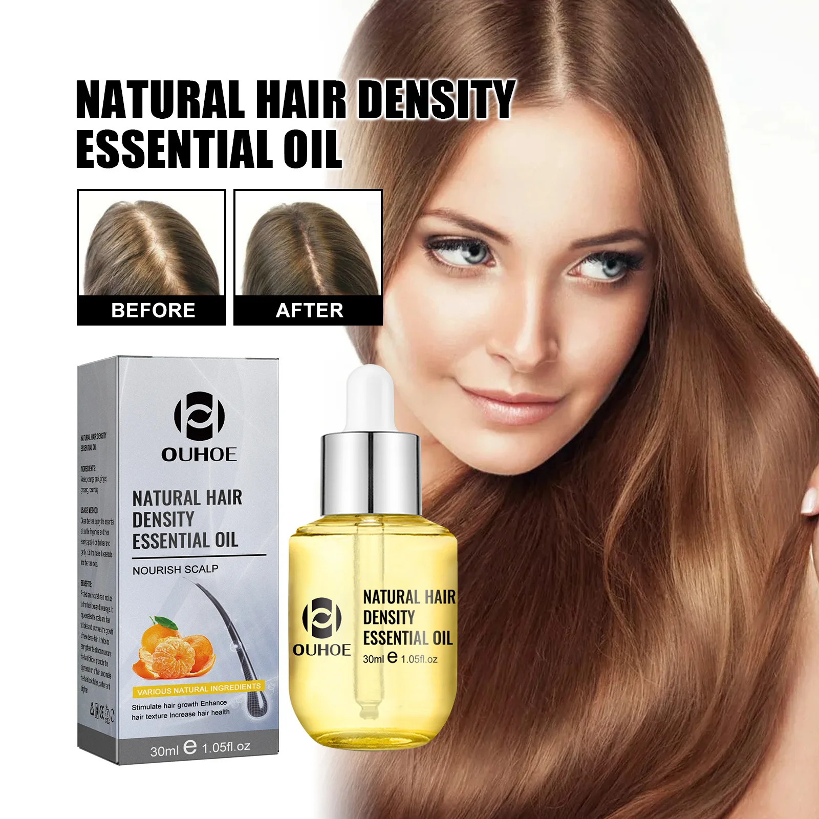 

30ML Hair Care Moroccan Pure Argan Oil Hair Essential Oil for Dry Hair Types Multi-functional Hair Care Products for Woman