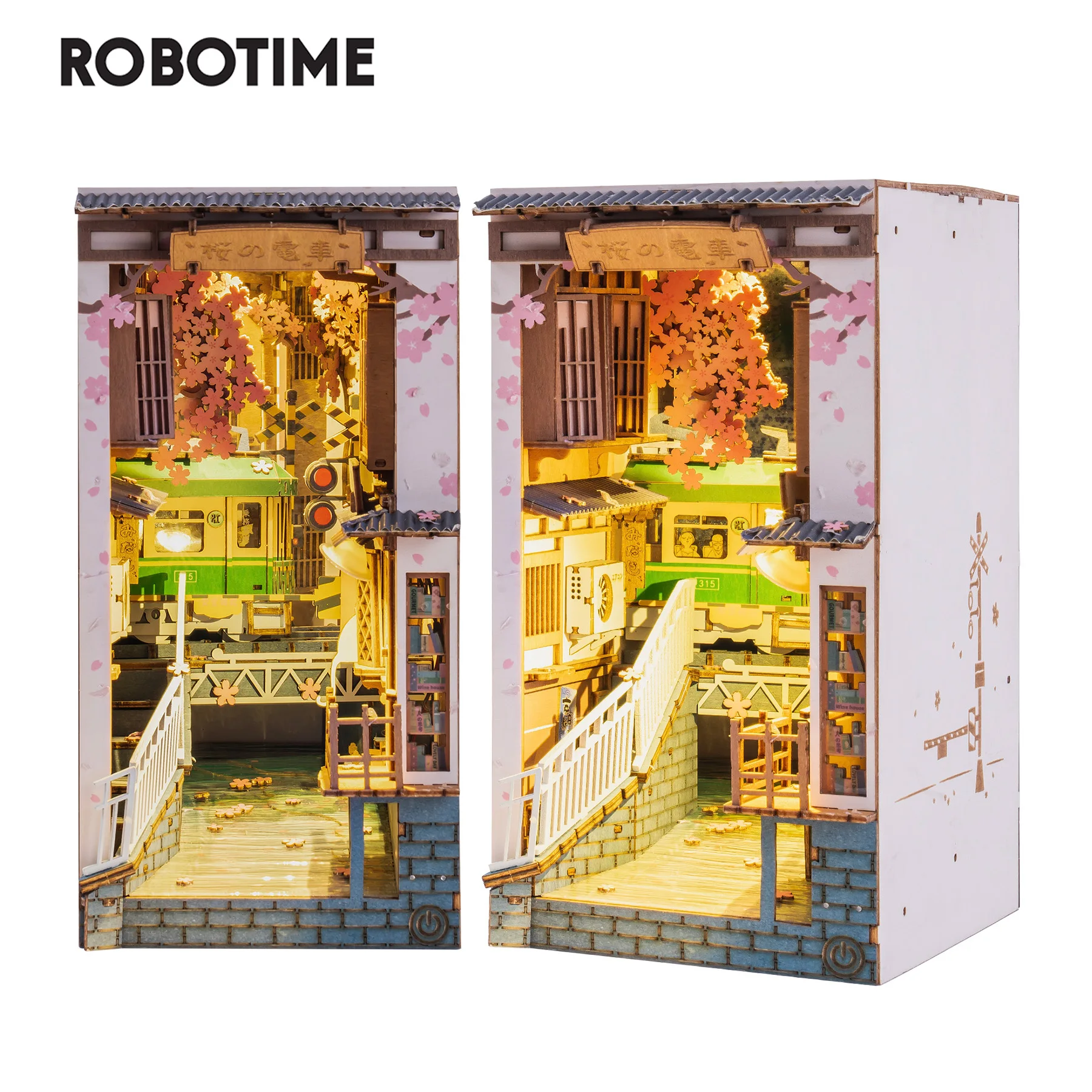 Robotime Rolife книжные уголки серии рассказов в книгах 4 вида DIY деревянная миниатюрная мебель для дома Sakura Densya TGB01 Прямая поставка